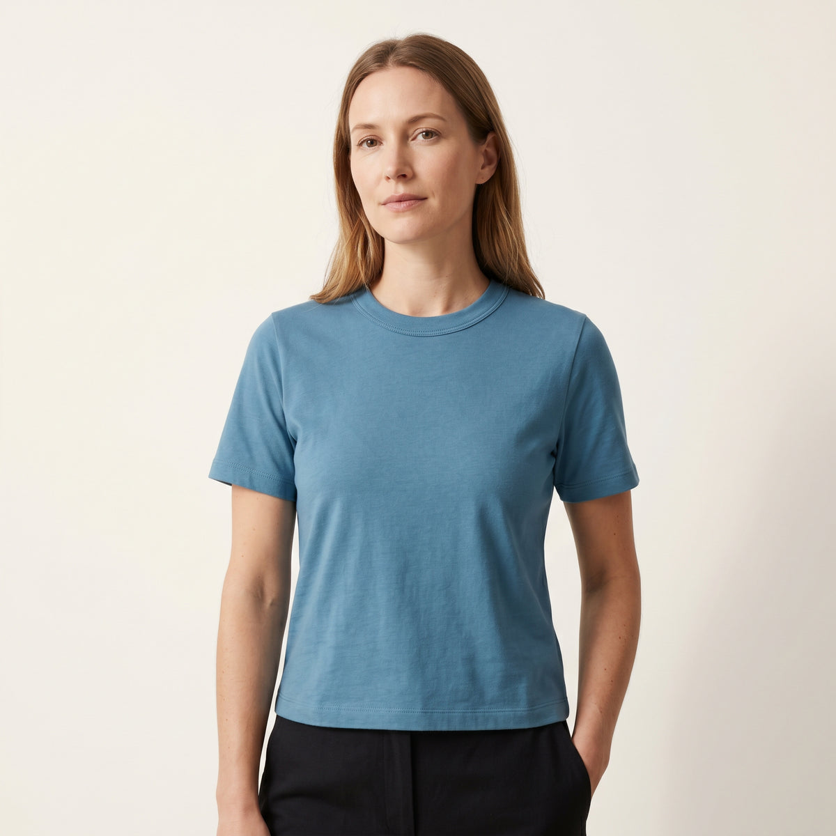 lifestyle — AA102 American Apparel 102 Fine Jersey Women's Boxy Tee