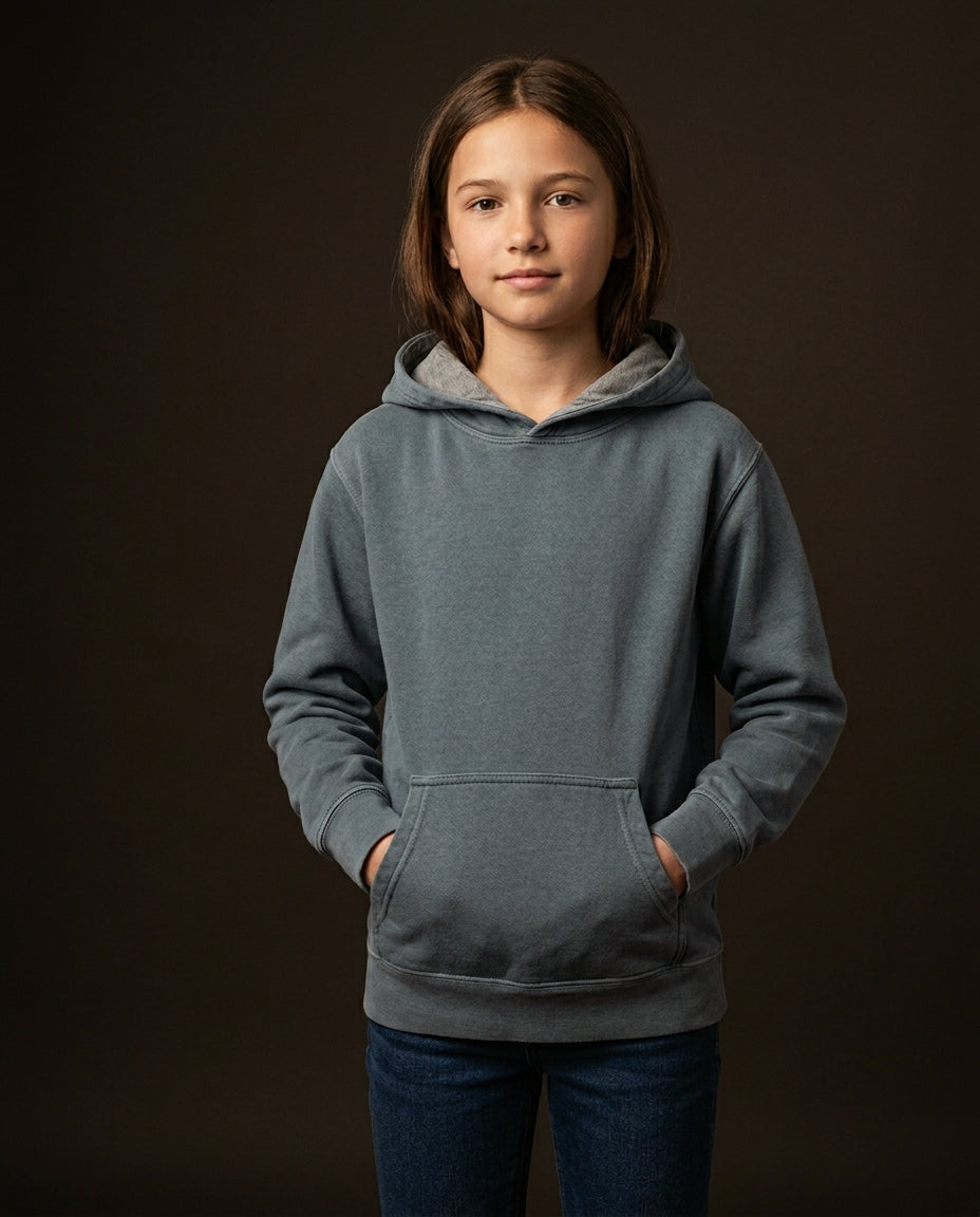 lifestyle — Comfort Colors 1467Y Youth Garment-Dyed Lightweight Fleece Hooded Sweatshirt