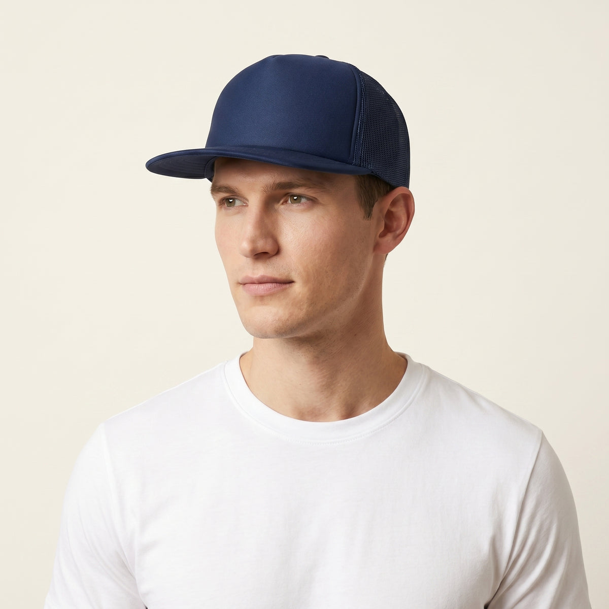 lifestyle — H08210 Retro - 5-Panel Foam Snap Back Trucker Cap