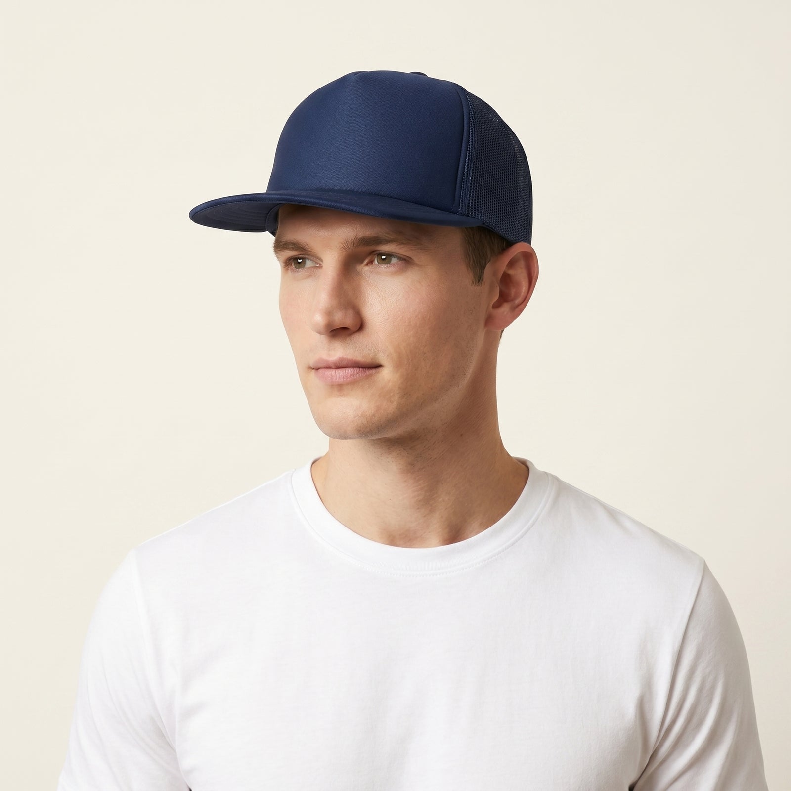 H08210 Retro - 5-Panel Foam Snap Back Trucker Cap
